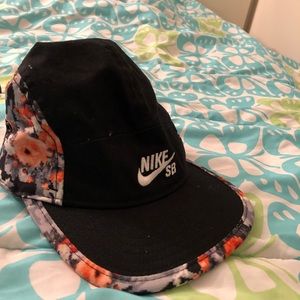 Black and floral Nike hat